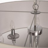 COSMOLIGHT P06512CH-WH | Abu-Dhabi-2 Cosmolight luster svjetiljka okrugli 6x E14 krom, bijelo