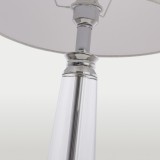COSMOLIGHT T01332CH-WH | Charlotte-COS Cosmolight stolna svjetiljka 62cm s prekidačem 1x E27 krom, prozirno, bijelo