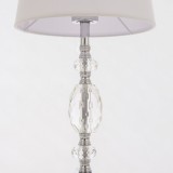 COSMOLIGHT T01885CH-WH | Monaco-COS Cosmolight stolna svjetiljka 47cm s prekidačem 1x E27 krom, prozirno, bijelo