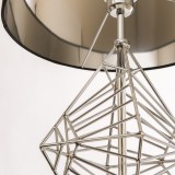 COSMOLIGHT T01960CH | Caracas Cosmolight stolna svjetiljka 70cm s prekidačem 1x E27 krom, crno, srebrno