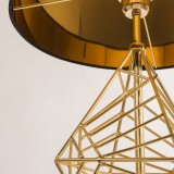 COSMOLIGHT T01977AU | Caracas Cosmolight stolna svjetiljka 70cm s prekidačem 1x E27 zlatno, crno