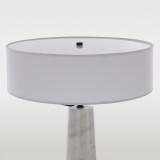 COSMOLIGHT T02107BK | Bow-COS Cosmolight stolna svjetiljka 63,5cm sa prekidačem na kablu 2x E27 bijeli mramor, crno, bijelo