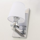 COSMOLIGHT W01014CH-WH | London-COS Cosmolight zidna svjetiljka 1x E14 krom, bijelo