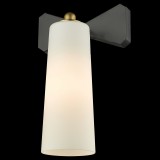 COSMOLIGHT W01169BK | Bow-COS Cosmolight zidna svjetiljka 1x E27 crno, mesing, opal