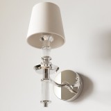 COSMOLIGHT W01315NI-WH | Siena-COS Cosmolight zidna svjetiljka 1x E14 nikel, prozirno, bijelo