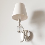 COSMOLIGHT W01339CH-WH | Liverpool-COS Cosmolight zidna svjetiljka 1x E14 krom, prozirno, bijelo