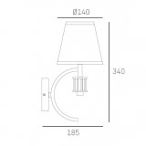 COSMOLIGHT W01339CH-WH | Liverpool-COS Cosmolight zidna svjetiljka 1x E14 krom, prozirno, bijelo