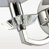 COSMOLIGHT W01353NI-WH | Dubai-COS Cosmolight zidna svjetiljka 1x E14 nikel, prozirno, bijelo