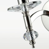 COSMOLIGHT W01360NI-WH | Verona-COS Cosmolight zidna svjetiljka 1x E14 nikel, kristal, bijelo