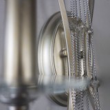 COSMOLIGHT W02189CP | Madrid-COS Cosmolight zidna svjetiljka 2x E14 šampanjac žuto, prozirno, srebrno