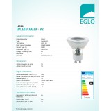 EGLO 11511 | GU10 Eglo LED izvori svjetlosti svjetiljka