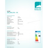 EGLO 11745 | G13 / T8 LED 24W -> 135W Eglo cilindar LED izvori svjetlosti 1500mm + starter za fluo rasvijetu 2160lm 3000K CRI>80