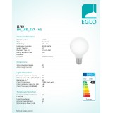 EGLO 11769 | E27 Eglo LED izvori svjetlosti svjetiljka