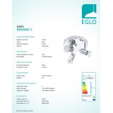 EGLO 13571 | Rosaro-LED Eglo stropne svjetiljke svjetiljka elementi koji se mogu okretati 3x GU10 krom
