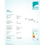 EGLO 13612 | Vallida Eglo stropne svjetiljke svjetiljka elementi koji se mogu okretati 5x GU10 3000K krom, poniklano mat, bijelo