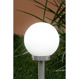 EGLO 30206 | Nisia Eglo podna svjetiljka 50cm 1x E27 IP44 plemeniti čelik, čelik sivo, bijelo