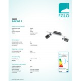 EGLO 30833 | Davida Eglo spot svjetiljka elementi koji se mogu okretati 2x GU10 800lm 3000K crno nikel, crno