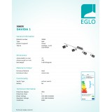 EGLO 30835 | Davida Eglo spot svjetiljka elementi koji se mogu okretati 4x GU10 1600lm 3000K crno nikel, crno