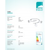 EGLO 31003 | Bimeda Eglo spot svjetiljka elementi koji se mogu okretati 3x GU10 720lm 3000K bijelo, krom