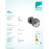 EGLO 31005 | Bimeda Eglo spot svjetiljka elementi koji se mogu okretati 1x GU10 240lm 3000K crno nikel, krom