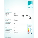 EGLO 31006 | Bimeda Eglo spot svjetiljka elementi koji se mogu okretati 2x GU10 480lm 3000K crno nikel, krom