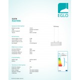 EGLO 31579 | Eglo-Pasteri-W Eglo visilice svjetiljka 2x E27 bijelo mat, poniklano mat