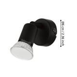EGLO 32428 | Buzz-LED Eglo spot svjetiljka elementi koji se mogu okretati 1x GU10 250lm 3000K crno