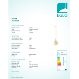 EGLO 32529 | Yorth Eglo visilice svjetiljka 1x E27 bijelo