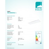 EGLO 32811 | Salobrena-1 Eglo stropne svjetiljke LED panel pravotkutnik 1x LED 5500lm 4000K bijelo