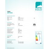 EGLO 32824 | Artana Eglo visilice svjetiljka 1x E27 poniklano mat, sivo, bijelo