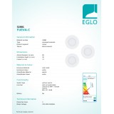 EGLO 32881 | EGLO-Connect-Fueva Eglo ugradbene svjetiljke smart rasvjeta LED panel okrugli jačina svjetlosti se može podešavati, sa podešavanjem temperature boje, promjenjive boje, može se upravljati daljinskim upravljačem Ø85mm 3x LED 1080lm 2700 <-&g