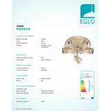 EGLO 32908 | Magnum Eglo zidna, stropne svjetiljke svjetiljka elementi koji se mogu okretati 3x GU10 bronca