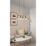 EGLO 32918 | Townshend Eglo stolna svjetiljka 50cm sa prekidačem na kablu 1x E27 crno, smeđe