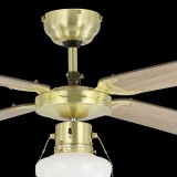 EGLO 35123 | Fortaleza Eglo ventilatorska lampa stropne svjetiljke 2x s poteznim prekidačem 1x E27 bronca, boja hrasta, boja oraha
