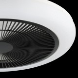 EGLO 35139 | Kostrena Eglo ventilatorska lampa stropne svjetiljke okrugli daljinski upravljač jačina svjetlosti se može podešavati, sa podešavanjem temperature boje, timer 3x LED 3300lm 2700 <-> 6500K bijelo, crno, učinak kristala