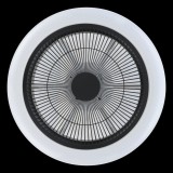 EGLO 35139 | Kostrena Eglo ventilatorska lampa stropne svjetiljke okrugli daljinski upravljač jačina svjetlosti se može podešavati, sa podešavanjem temperature boje, timer 3x LED 3300lm 2700 <-> 6500K bijelo, crno, učinak kristala