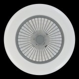 EGLO 35144 | Sayulita Eglo ventilatorska lampa stropne svjetiljke okrugli daljinski upravljač jačina svjetlosti se može podešavati, sa podešavanjem temperature boje, timer 3x LED 4500lm 2700 <-> 6500K bijelo, sivo, opal