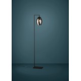 EGLO 390256 | Estanys Eglo podna svjetiljka 171,5cm sa nožnim prekidačem 1x E27 crno, prozirna crna
