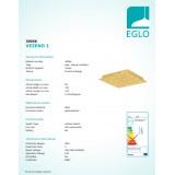 EGLO 39056 | Vezeno-1 Eglo stropne svjetiljke svjetiljka 16x LED 1440lm 3000K zlatno