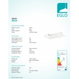 EGLO 39135 | Brea Eglo zidna, stropne svjetiljke svjetiljka jačina svjetlosti se može podešavati, izvori svjetlosti koji se mogu okretati 3x LED 1440lm 3000K bijelo, prozirna, saten