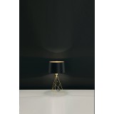 EGLO 39179 | Camporale Eglo stolna svjetiljka 56cm s poteznim prekidačem 1x E27 zlatno, crno