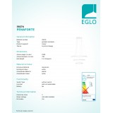 EGLO 39274 | Penaforte Eglo visilice svjetiljka okrugli jačina svjetlosti se može podešavati 1x LED 10700lm 3000K bijelo