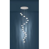 EGLO 39546 | Corliano Eglo visilice svjetiljka jačina svjetlosti se može podešavati 17x LED 8500lm 3000K krom, kristal, prozirno