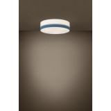 EGLO 39553 | Spaltini Eglo stropne svjetiljke svjetiljka okrugli 3x E27 satenski nikal, bijelo, plavo