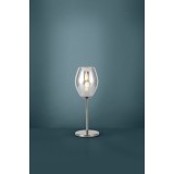 EGLO 39568 | Estanys Eglo stolna svjetiljka 56cm s prekidačem 1x E27 krom, prozirna crna