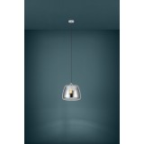 EGLO 39665 | Albarino Eglo visilice svjetiljka 1x E27 krom, prozirna crna