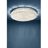 EGLO 39747 | Balparda Eglo stropne svjetiljke svjetiljka jačina svjetlosti se može podešavati 1x LED 3120lm 4000K krom, kristal, prozirno