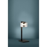 EGLO 39877 | Copillos Eglo stolna svjetiljka 42cm sa tiristorski dodirnim prekidačem jačina svjetlosti se može podešavati 1x LED 730lm 3000K crno, prozirna crna