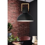 EGLO 43162 | Lubenham Eglo visilice svjetiljka 1x E27 crno, bezbojno, smeđe