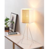 EGLO 43555 | Arnhem Eglo stolna svjetiljka 61,5cm sa prekidačem na kablu 1x E27 bijelo, bezbojno